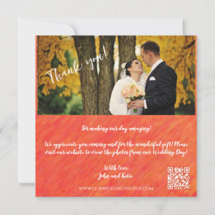 Convite Autumn Vibes-Photo-QR Code - Casamento Obrigado