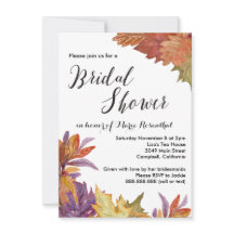 Autumn Watercolor Deixa Chá de panela De Casamento