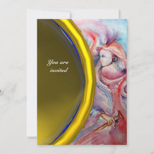 Convite AVALON, amarelo gema