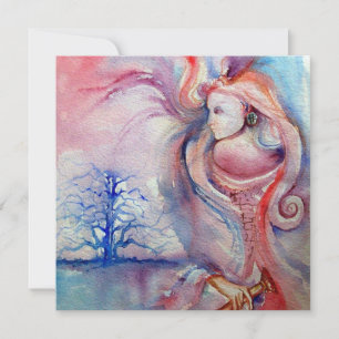 Convite AVALON Magia e Mistério rosa suave azul branco