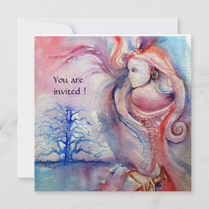 Convite AVALON Magia e Mistério rosa suave azul branco