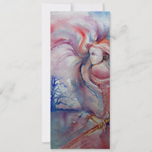 Convite AVALON psíquico cor-de-rosa púrpura, branco-pratea