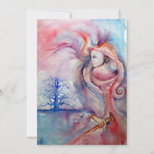 Convite AVALON, rosa suave azul púrpura