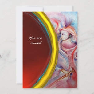 Convite AVALON, vermelho gema