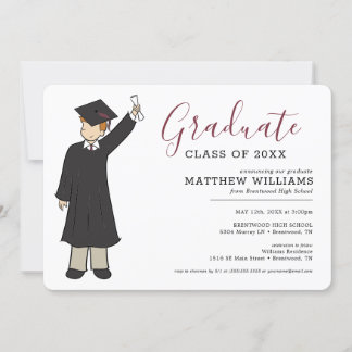 Convite Avatar de Menino Personalizado | Graduação do Segu