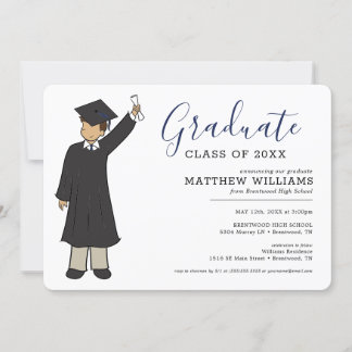 Convite Avatar de Menino Personalizado | Graduação do Segu