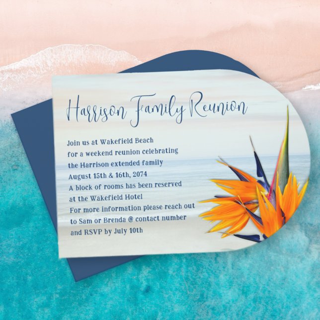 Convite Ave da Reunião da Família Praia do Paraíso (Criador carregado)