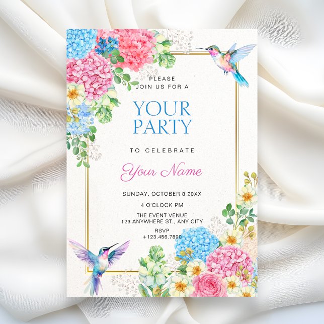 Convite Ave floral estética  (Criador carregado)