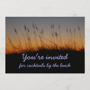 Convite Aveia marítima e dunas ao pôr do sol