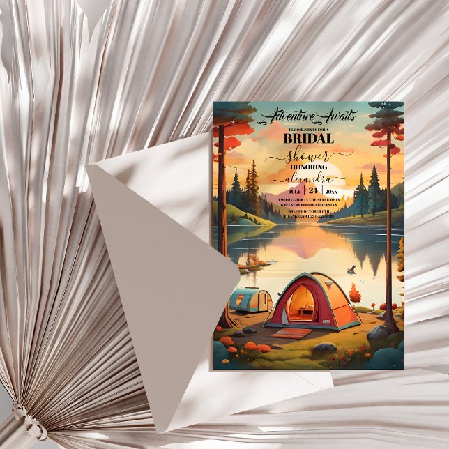 Convite Aventura Aguarda Chá de panela da Floresta Montanh (Criador carregado)