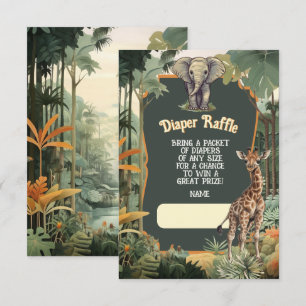 Convite Aventura, Animais Selvagens Chá Raffle