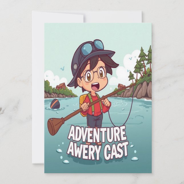 Convite Aventura de Avery Espera (Frente)
