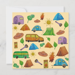 Convite Aventura de camping