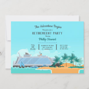 Convite Aventura de navio de cruzeiro