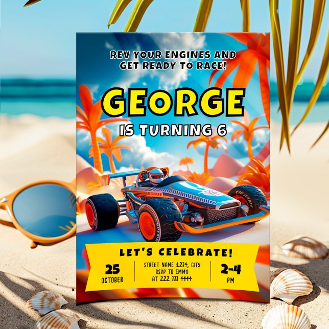 Convite Aventura Epic Birthday Racing Carros (Criador carregado)