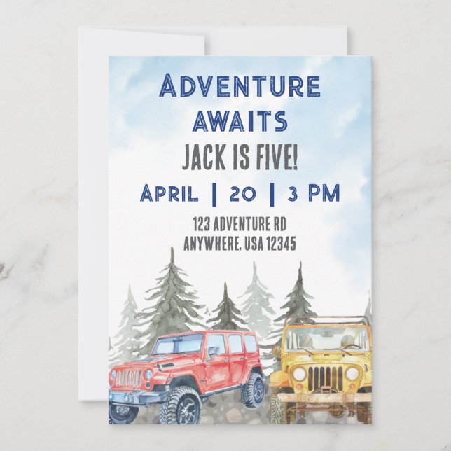 Convite Aventura Espera (Frente)