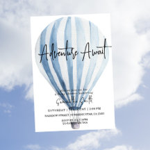 Aventura Espera Balão de Ar Quente Azul Churrasco