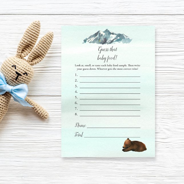 Convite Aventura Florestal Adivinha Que A Comida Bebê Enga (Criador carregado)