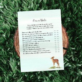 Convite Aventura Florestal Sobre O Jogo Do Chá de fraldas 