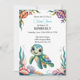 Convite Aventuras Subaquáticas com Tartaruga Minúscula 