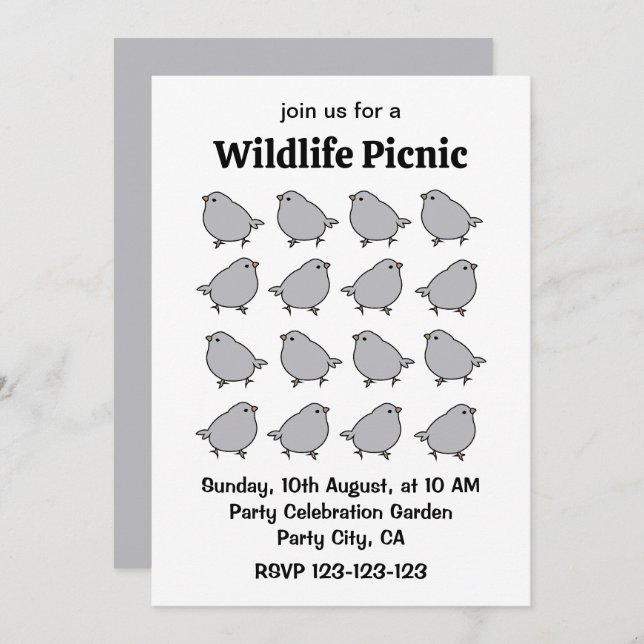 Convite Aves (Frente/Verso)