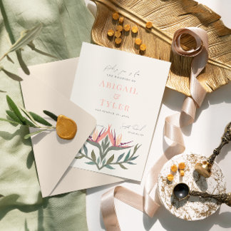 Convite Aves no Casamento do Paraíso