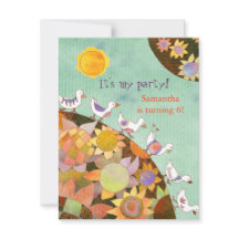 Aves no Flower Land Aniversário de criança Party