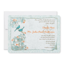 Aves Vintage Turquoise e Casamento tema damasco La