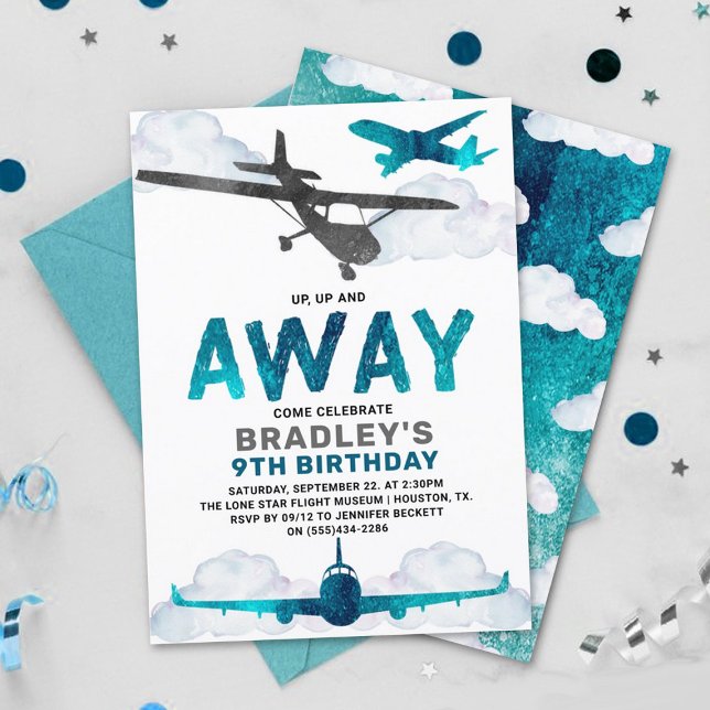 Convite Aviação de avião em qualquer Festa de aniversário  (Criador carregado)