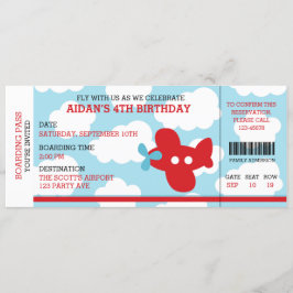 Convite Avião do bilhete da passagem de embarque do