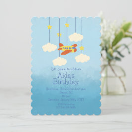 Convite avião no Sky Invitation: Colorful