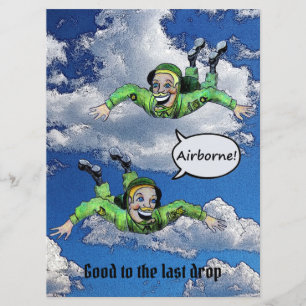 Convite Avião, salto do exército paraquedista, desenho do