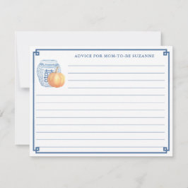 Convite Aviso De Abóbora De Chá de fraldas De Outono Para