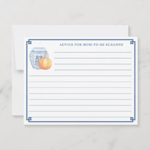 Convite Aviso De Abóbora De Chá de fraldas De Outono Para 