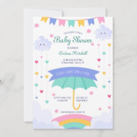 Aviso de Chá de fraldas Redesenhado à Mão