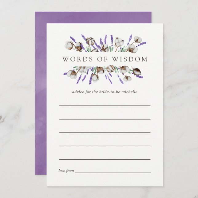 Convite Aviso de Chá de panela de Algodão de Aquarela (Frente/Verso)