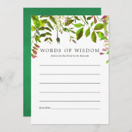 Convite Aviso de Chá de panela de Folhagem de Primavera de