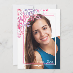 Convite Aviso de Foto de Confirmação de Primavera