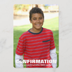 Convite Aviso de Foto de Confirmação VOCÊ ESCOLHA COR DE V