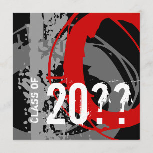 Convite Aviso de Graduação Vermelho WDX