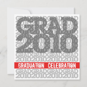 Convite Aviso de Início da Graduação 2010 Font Red