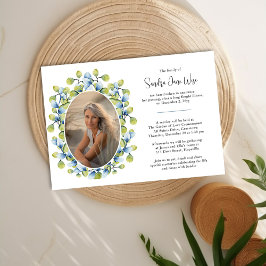 Convite Aviso de Morte por Foto em Verde e Funeral