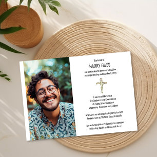 Convite Aviso de óbito com foto da Cruz Verde e Funeral