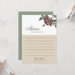 Convite Aviso para a mãe Burgundy Blush Floral Dourado Car