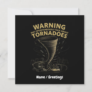 Convite Aviso Posso Falar Espontaneamente Sobre Tornadoes