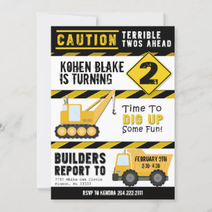 Convite Aviso Terrível Dois