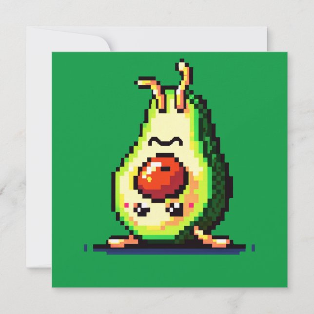Convite Avocado para Baixo - Design Engraçado de Comida de (Frente)