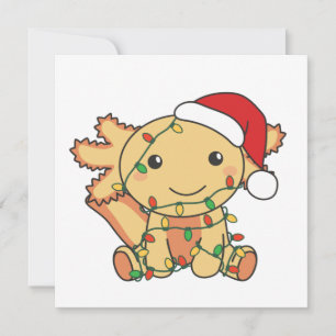 Convite Axolotl Natal Animais de Inverno Axolotls