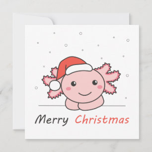 Convite Axolotl Natal Neve Animais de inverno Axolots