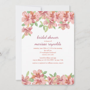 Convite Azaleas rosa -